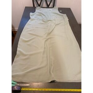 Studio C Plus Sage Green Pleated Sleeveless Midi Dress with Duster Set 24W
